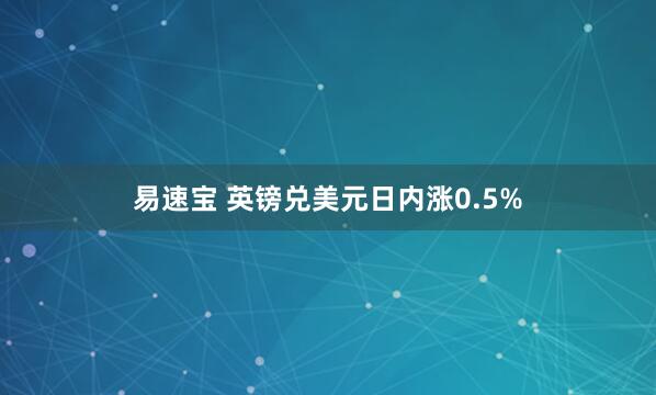 易速宝 英镑兑美元日内涨0.5%
